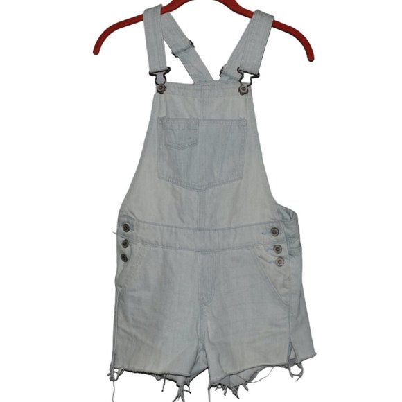 HOLLISTER Light Wash Cotton Faded Jean Overalls Coveralls.  Size XS - Picture 1 of 8